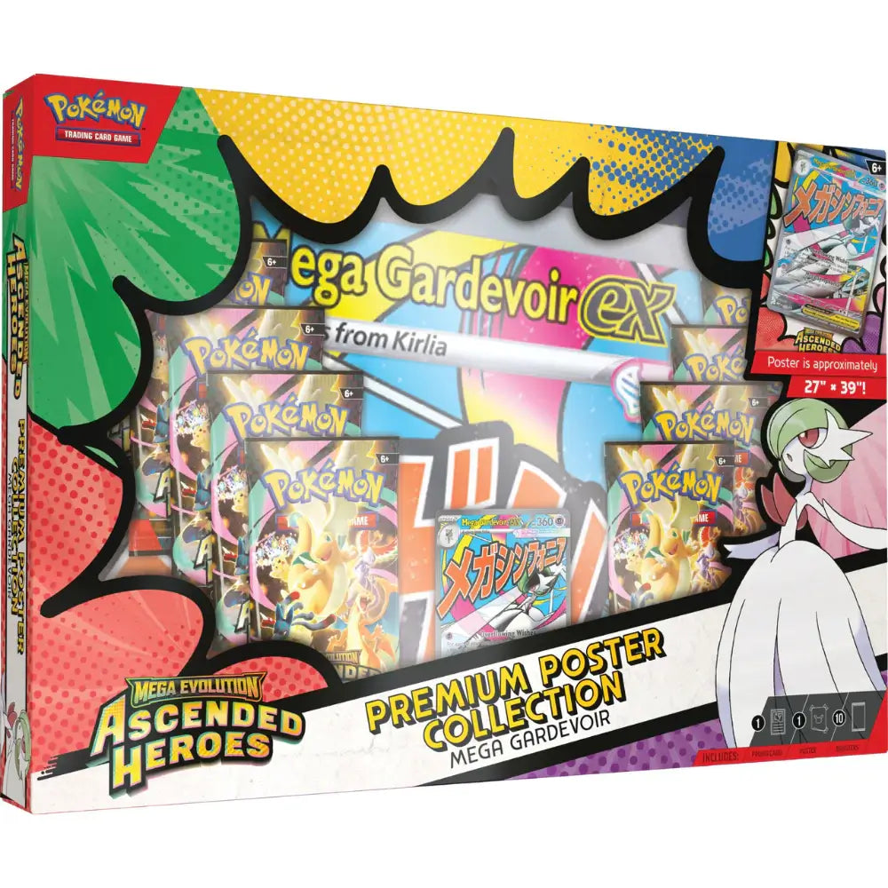 Pokémon TCG: Mega Evolution—Ascended Heroes Premium Poster Collection (Mega Gardevoir ex)