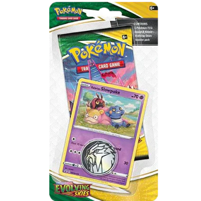 Evolving Skies Checklane Blister w/Galarian Slowpoke Promo