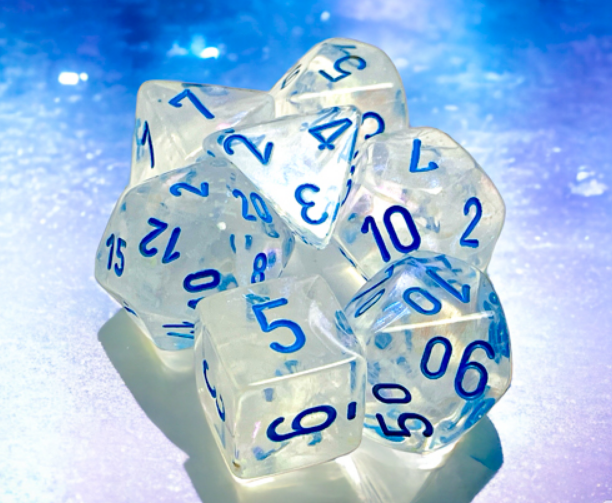 Chessex Borealis Polyhedral Icicle/Light Blue Luminary 7-Die Set