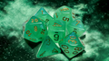 Chessex Borealis Polyhedral Light Green/Gold Luminary 7-Die Set