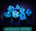 Chessex Borealis Polyhedral Light Green/Gold Luminary 7-Die Set