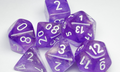 Chessex Borealis Polyhedral Purple/white Luminary 7-Die Set