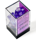 Chessex Borealis Polyhedral Purple/white Luminary 7-Die Set