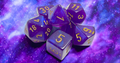 Chessex Borealis Polyhedral Royal Purple/Gold Luminary 7-Die Set