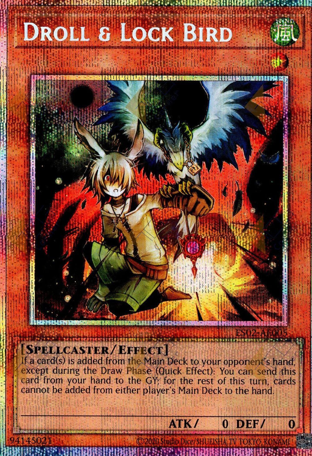 ES02-AE005 Droll & Lock Bird (Prismatic Secret Rare)