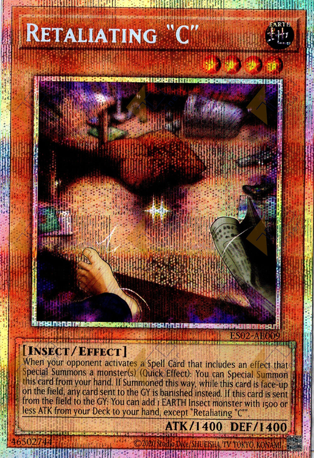 ES02-AE009 Retaliating C (Prismatic Secret Rare)