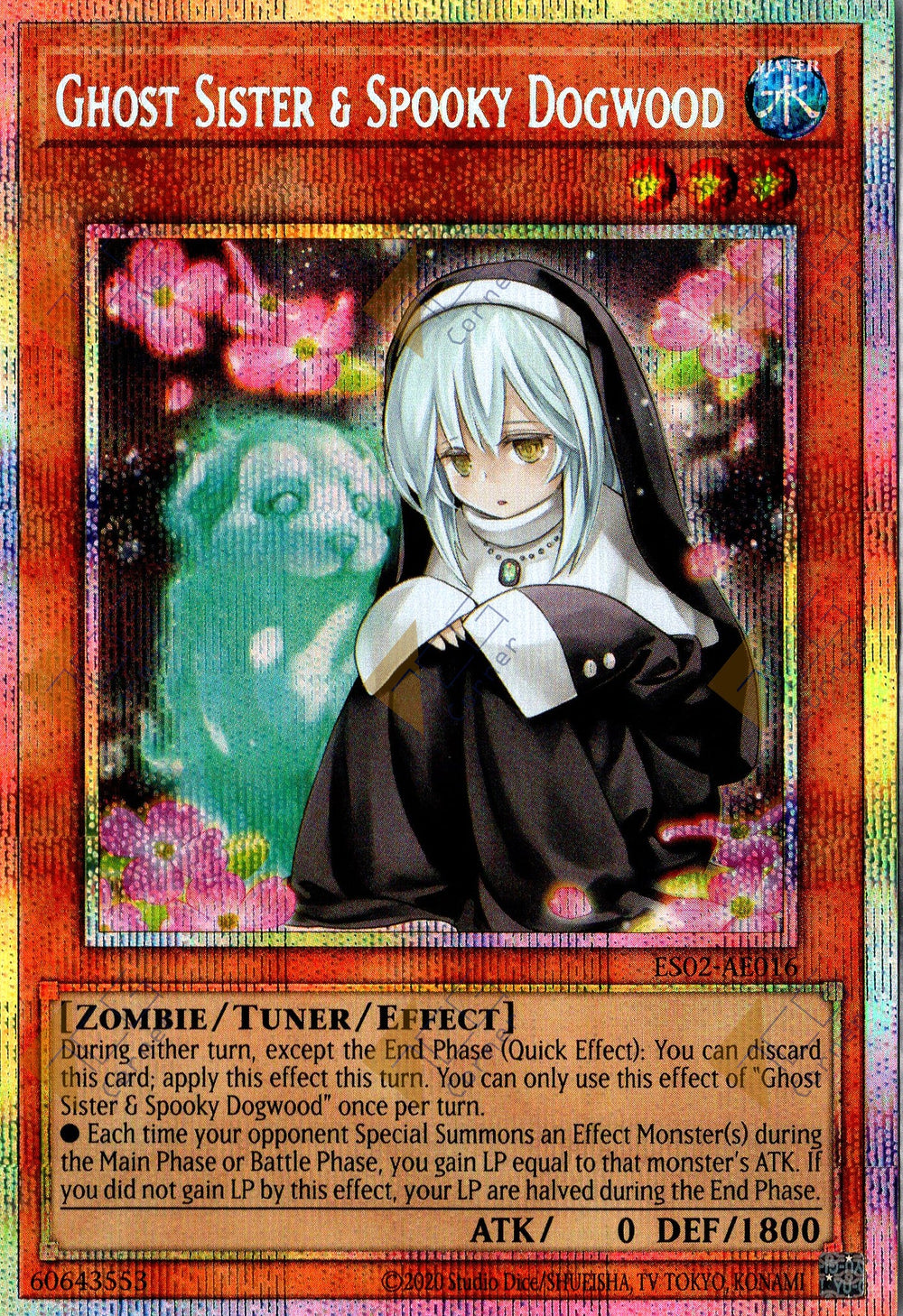 ES02-AE016 Ghost Sister & Spooky Dogwood (Prismatic Secret Rare)