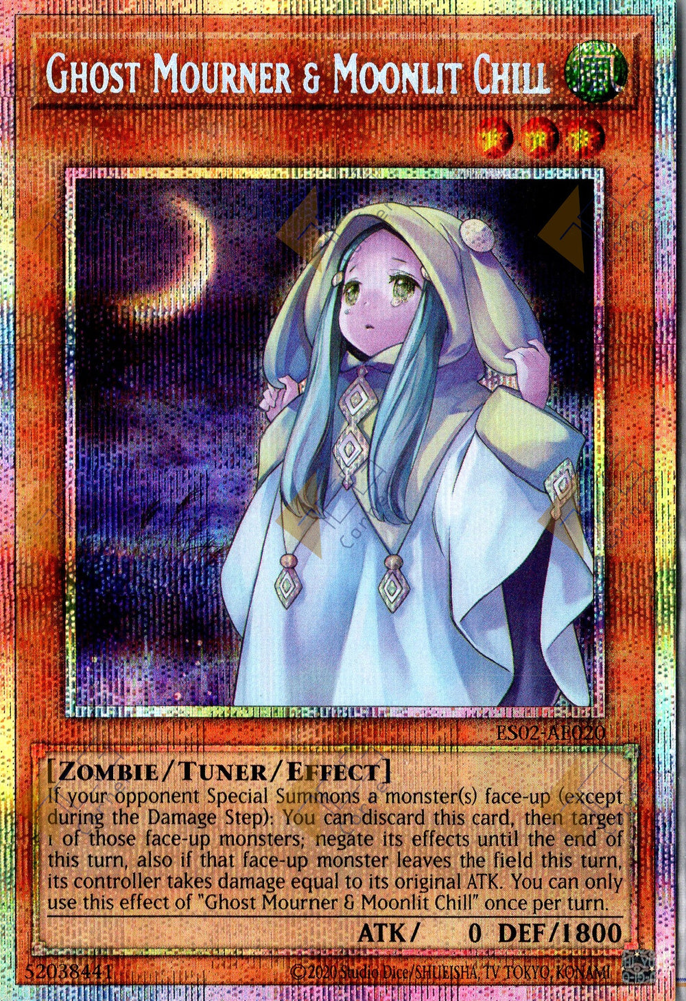 ES02-AE020 Ghost Mourner & Moonlit Chill (Prismatic Secret Rare)