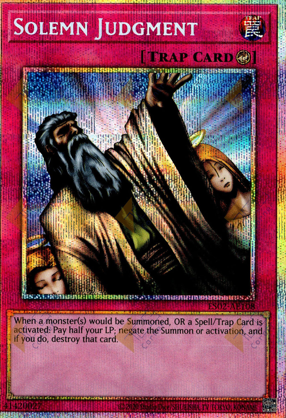 ES02-AE108 Solemn Judgment (Prismatic Secret Rare)