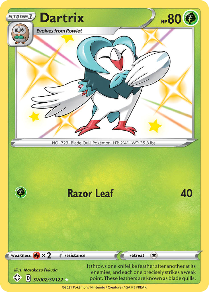 Dartrix Sv002 122 Shiny Vault Holofoil