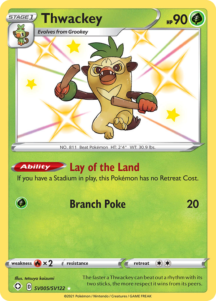 Thwackey Sv005 122 Shiny Vault Holofoil