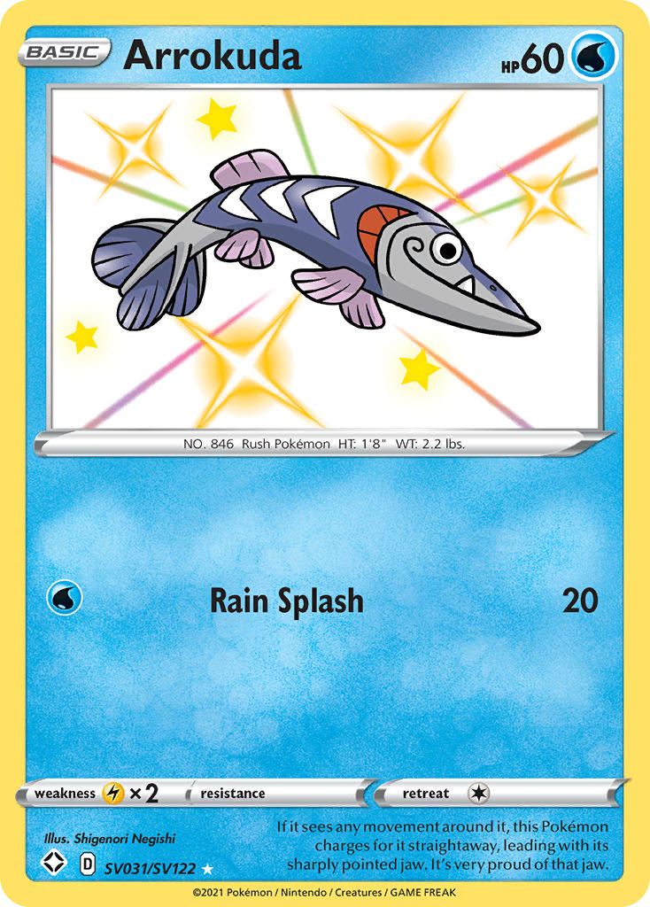 Arrokuda Sv031 122 Shiny Vault Holofoil