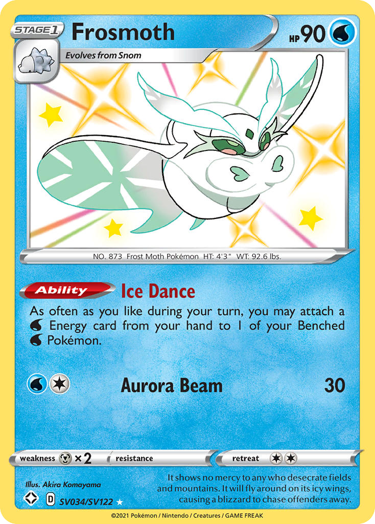 Frosmoth Sv034 122 Shiny Vault Holofoil