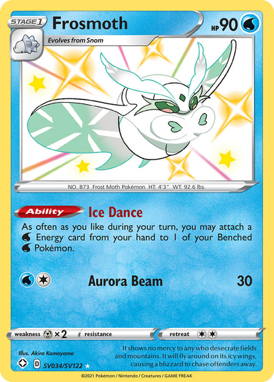 Frosmoth Sv034 122 Shiny Vault Holofoil