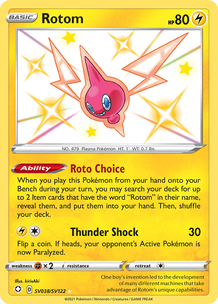 Rotom Sv038 122 Shiny Vault Holofoil