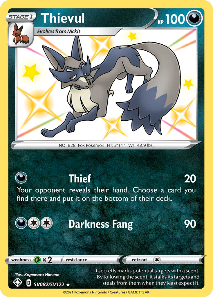 Thievul Sv082 122 Shiny Vault Holofoil