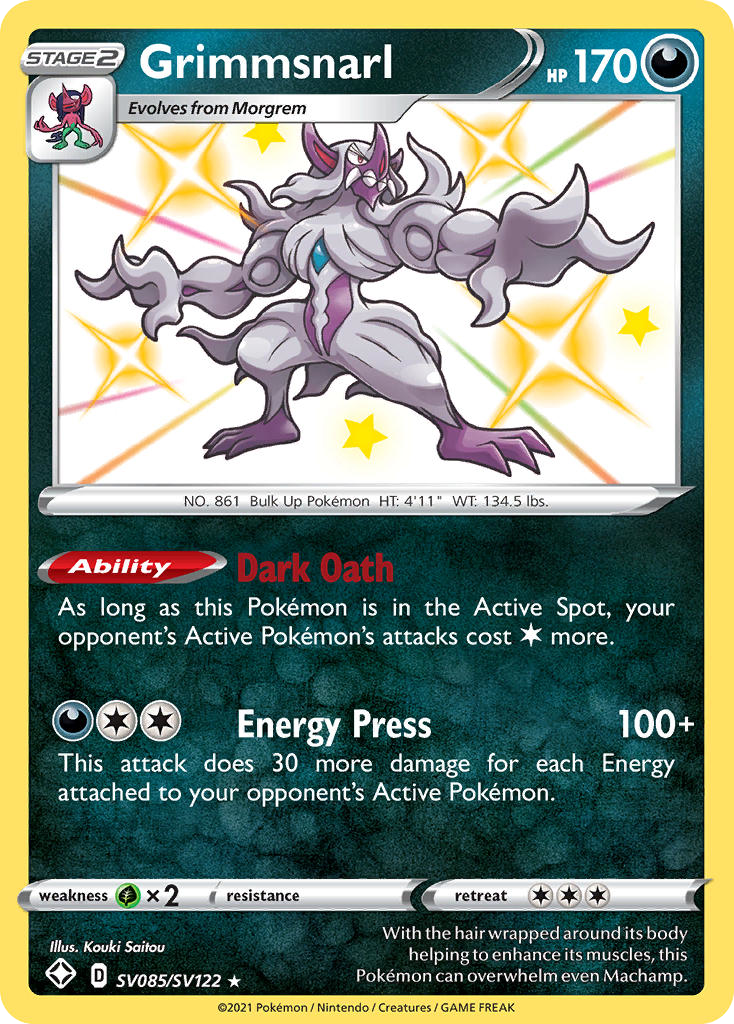 Grimmsnarl Sv085 122 Shiny Vault Holofoil