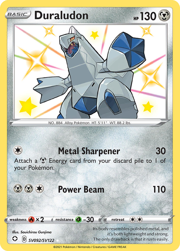 Duraludon Sv092 122 Shiny Vault Holofoil