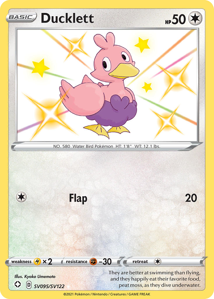 Ducklett Sv095 122 Shiny Vault Holofoil