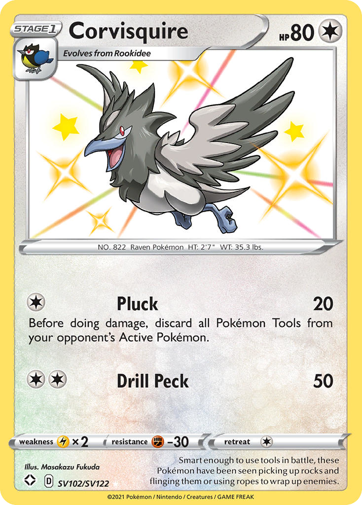 Corvisquire Sv102 122 Shiny Vault Holofoil