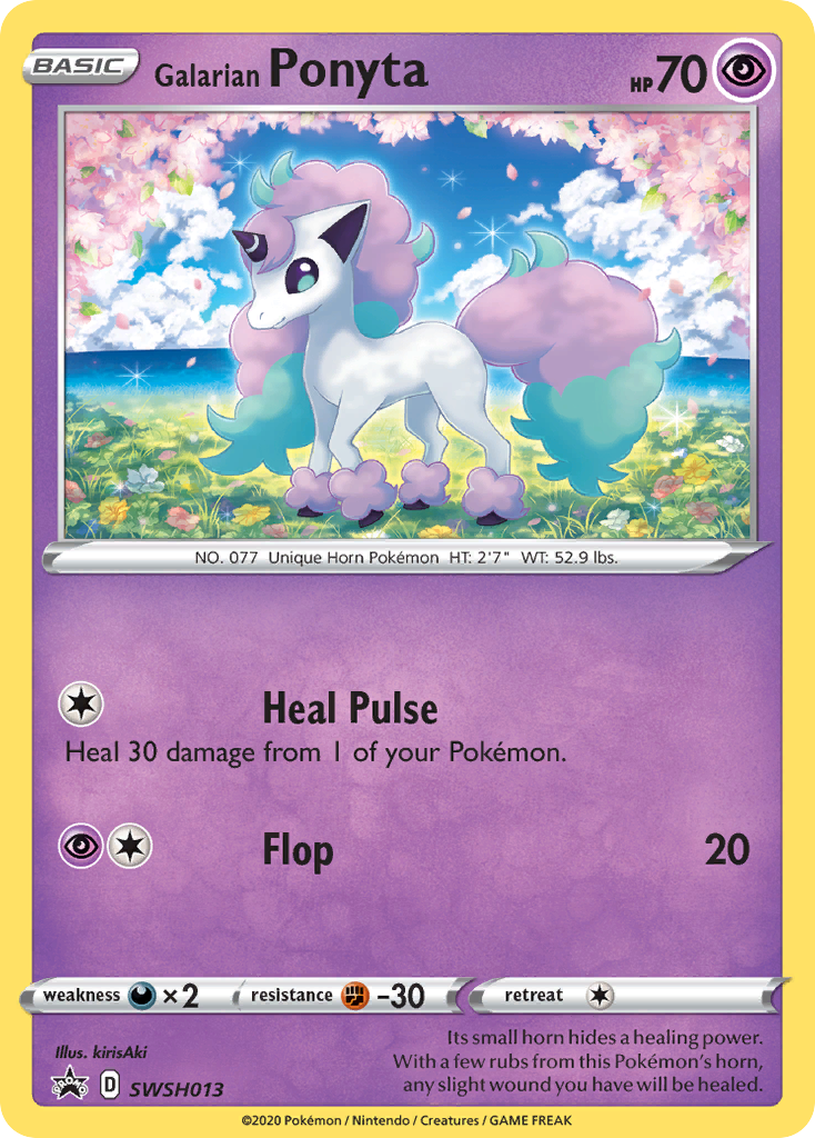 Galarian Ponyta Swsh013 298 Swsh Black Star Promos Holofoil
