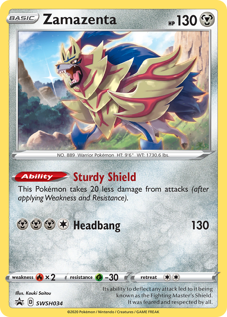 Zamazenta Swsh034 298 Swsh Black Star Promos Holofoil