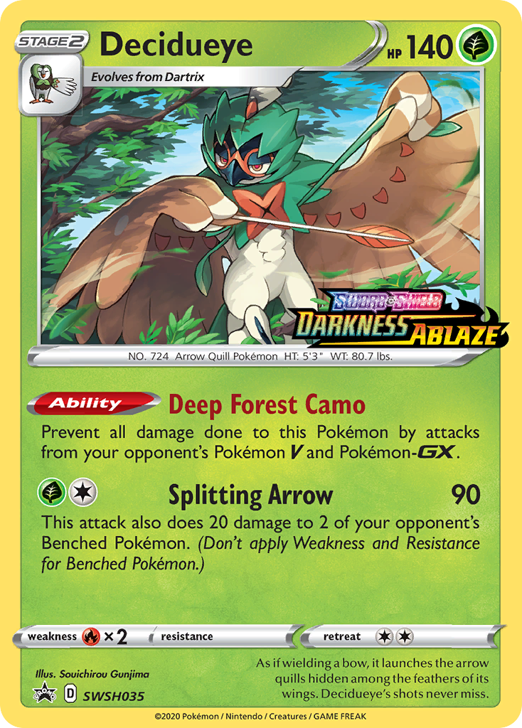 Decidueye Swsh035 298 Swsh Black Star Promos Holofoil