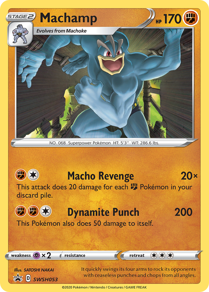 Machamp Swsh053 298 Swsh Black Star Promos Holofoil