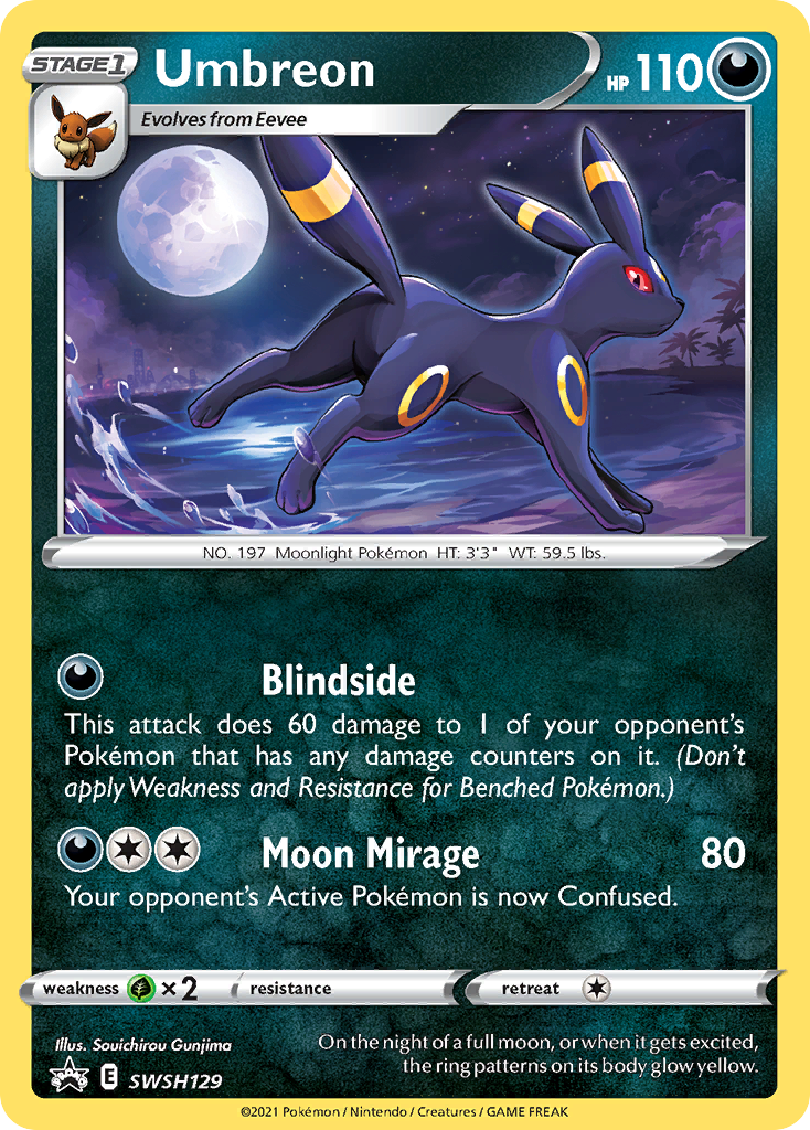 Umbreon Swsh129 298 Swsh Black Star Promos Holofoil