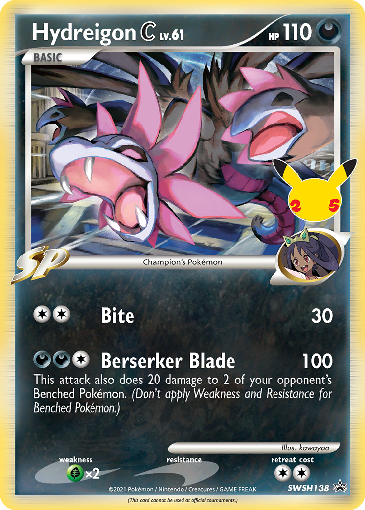 Hydreigon C Swsh138 298 Swsh Black Star Promos Holofoil