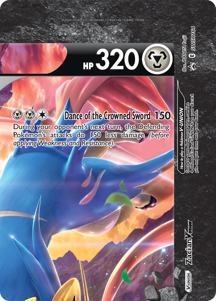 Zacian V Union Swsh164 298 Swsh Black Star Promos Holofoil