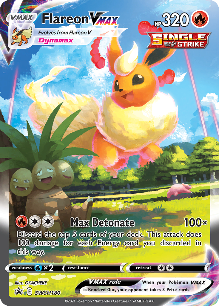 Flareon Vmax Swsh180 298 Swsh Black Star Promos Holofoil