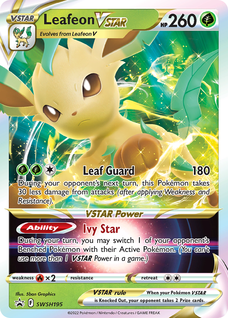 Leafeon Vstar Swsh195 298 Swsh Black Star Promos Holofoil