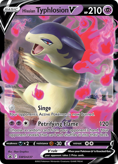 Hisuian Typhlosion V Swsh237 298 Swsh Black Star Promos Holofoil