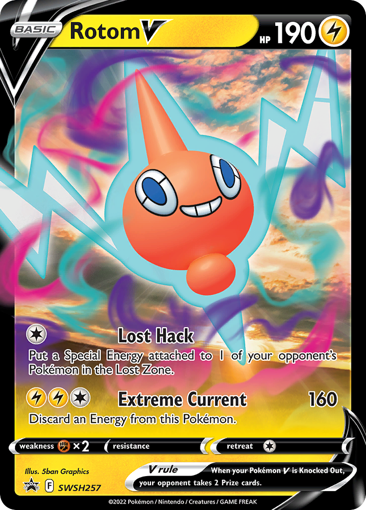 Rotom V Swsh257 298 Swsh Black Star Promos Holofoil