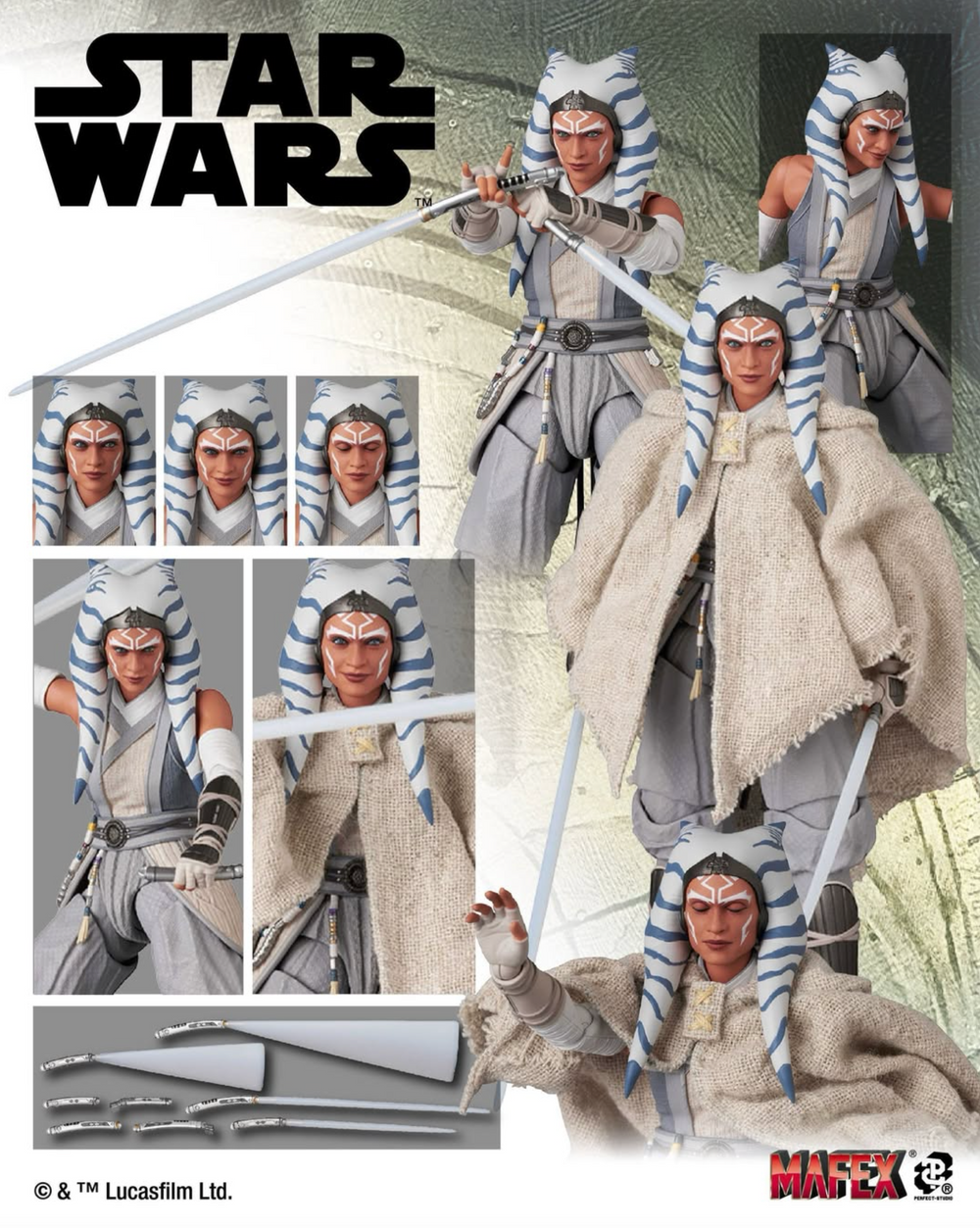 Medicom MAFEX - Star Wars Ahsoka Ahsoka Tano (White Costume Ver.) #315 (PRE-ORDER APRIL 2027)