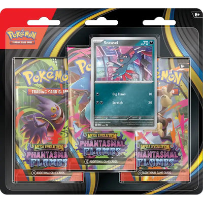 Pokémon TCG: Mega Evolution—Phantasmal Flames 3-Pack Blister [Sneasel Promo]
