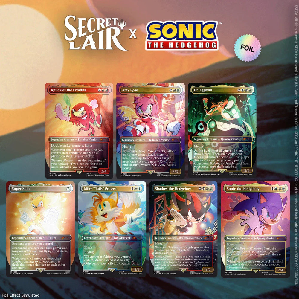 Magic the Gathering: Secret Lair x Sonic the Hedgehog Superdrop: Friends & Foes (Rainbow Foil)