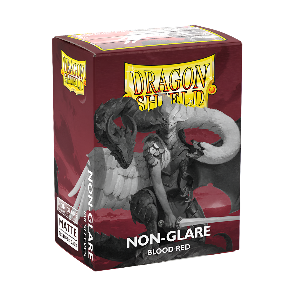 Dragon Shield Sleeves: Standard- Matte Non-Glare Blood Red (100ct)