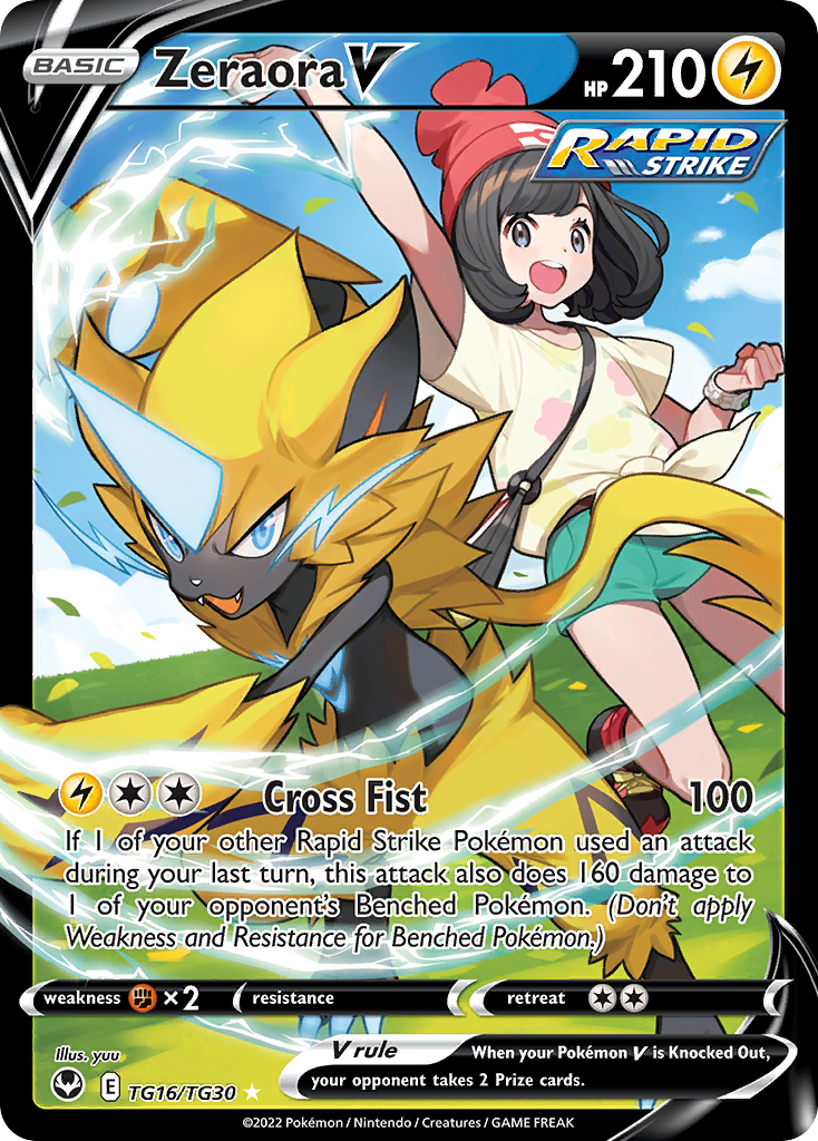 Zeraora V Tg16 30 Silver Tempest Trainer Gallery Holofoil