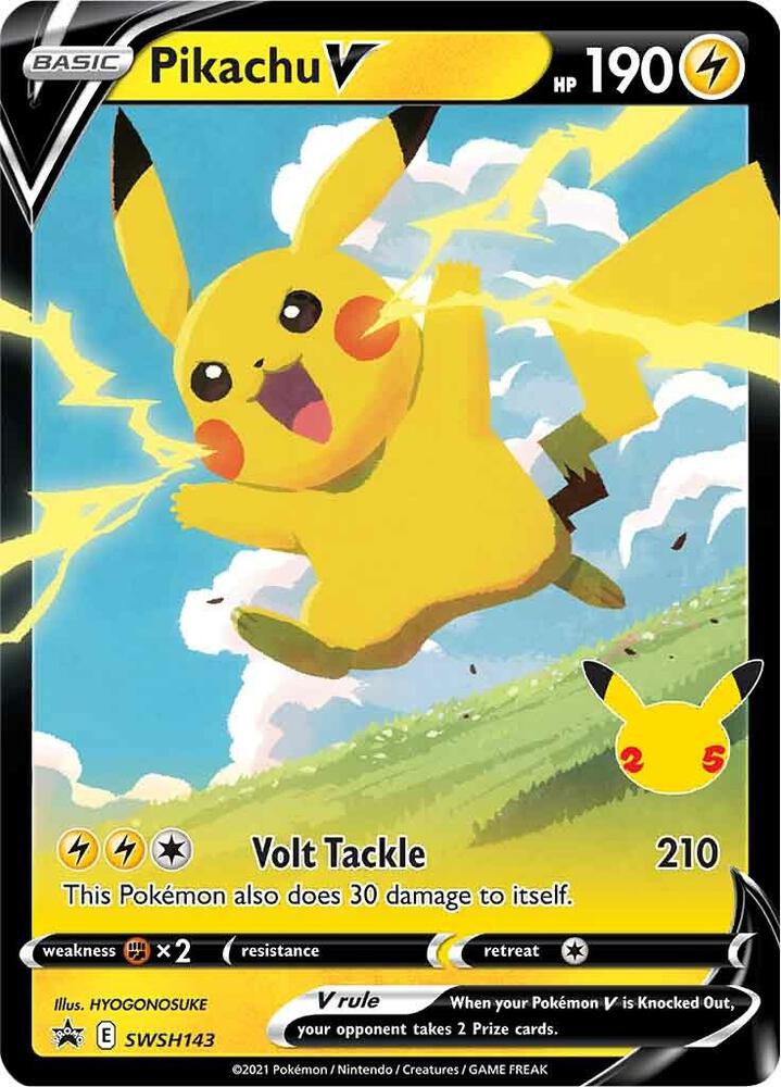 Pikachu V - SWSH143 - SWSH: Sword & Shield Promo Cards