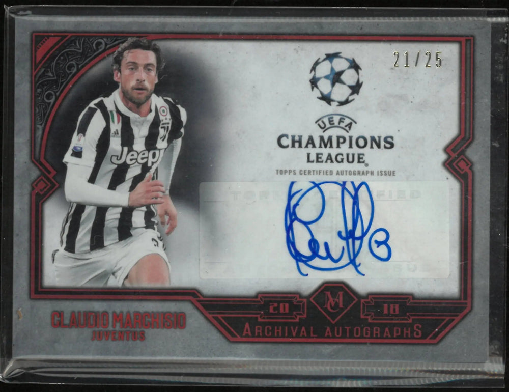 Topps 2017-18 UEFA Champions League Museum Collection Claudio Marchisio Autograph /25