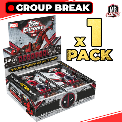 2025 Topps Chrome: Deadpool Hobby Pack (LIVE GROUP BREAK)