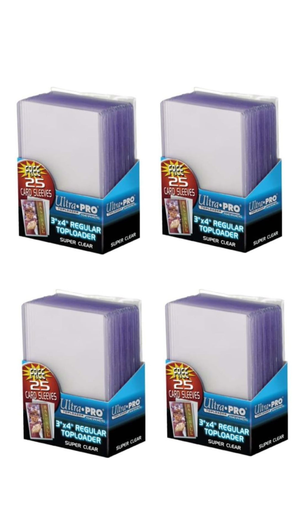 Ultra Pro 3x4 Top Loaders 100 ct Plus 100 Free Card Sleeve Promo Pack (1 Pack)