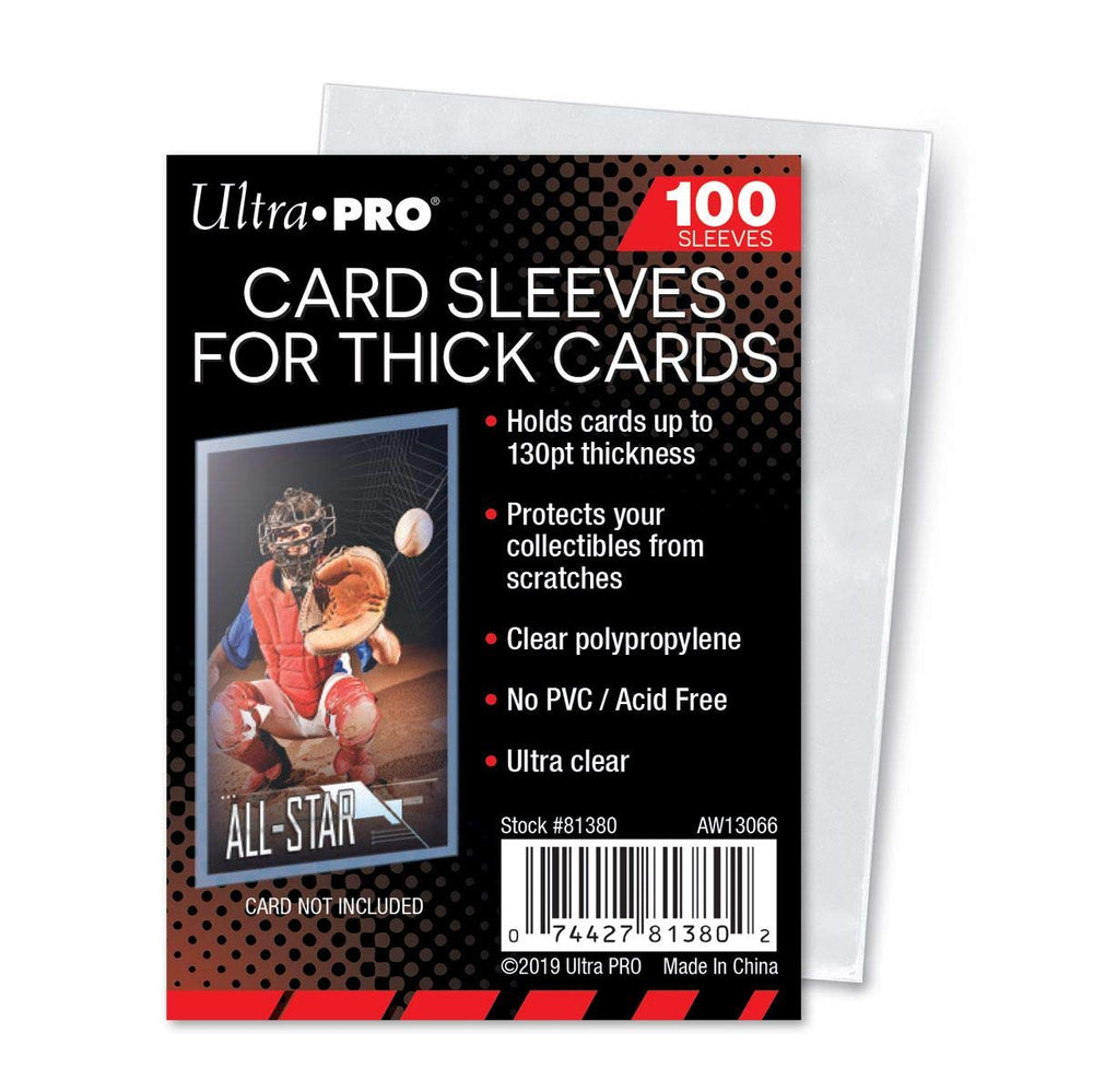 Ultra Pro Clear Thick Card Sleeves | Holds Cards up to 130-Point | 100-Count