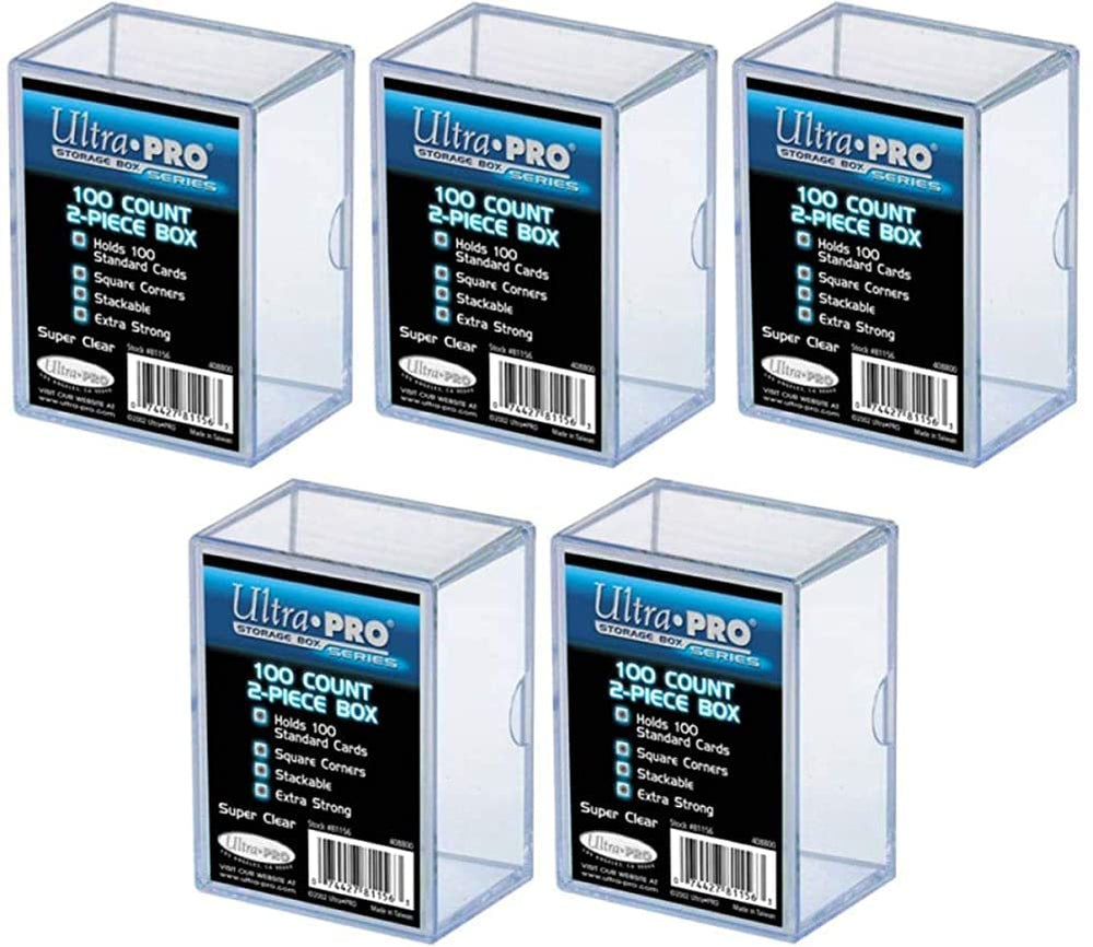 Ultra Pro Pack of 5-100 Count 2 Piece Storage Box