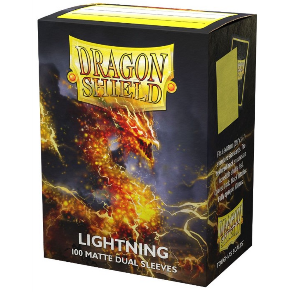Dragon Shield Sleeves: Standard Matte Dual 100 Count - LIGHTNING
