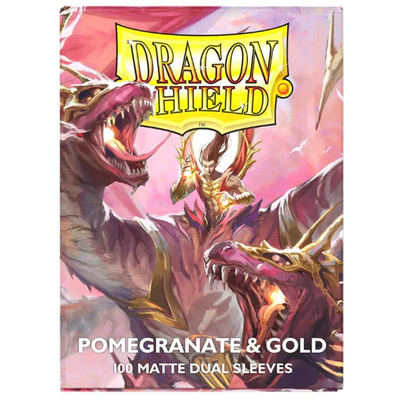 Dragon Shield Sleeves: Standard Matte Dual - POMEGRANATE & GOLD