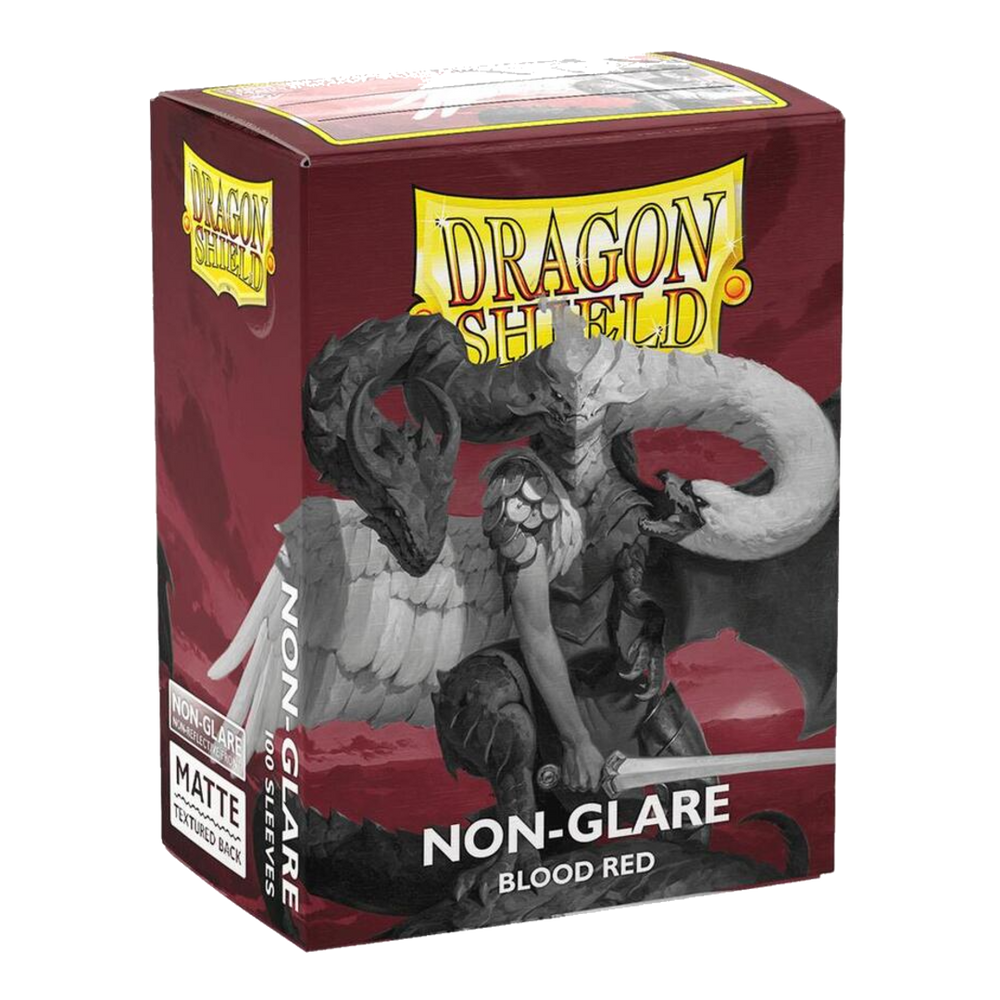 Dragon Shield - Matte 100 Count Sleeves - BLOOD RED NON-GLARE