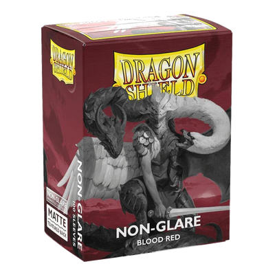Dragon Shield - Matte 100 Count Sleeves - BLOOD RED NON-GLARE